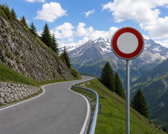 Fahrverbot an Bergstrasse